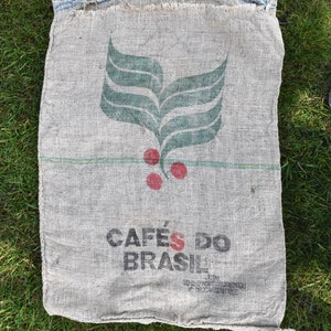 Burlap Coffee Sack, Coffee Sack, Coffee Sack for DIY Projects, Coffee Decor