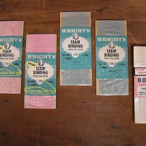 Vintage Rayon Seam Binding: Unopened 3-Yard Packages