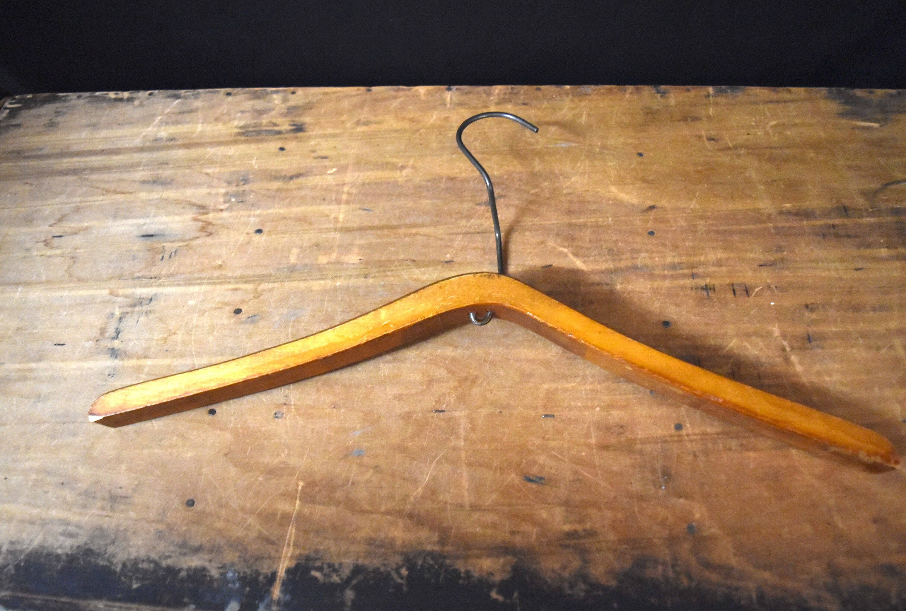 Vintage Wooden Clothes Hangers, Vintage Wood Coat Hangers, Clothing ...