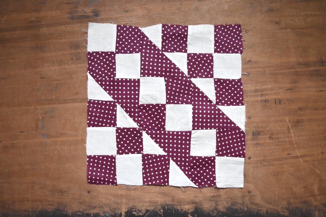 Antique Quilt Block Hand Stitched Quilt Block Antique Etsy