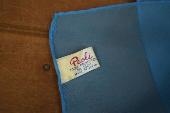 Paoli Scarf - Vintage Paoli Blue Scarf - Vintage … - image 4