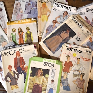 Buste con motivo a cucito vintage, busta a sorpresa con motivo a cucito vintage, confezione di carta per cucire effimera