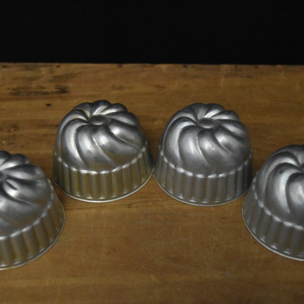 Aluminum Mini Molds - Lot of 4 Mini Molds - Vintage Mini Molds