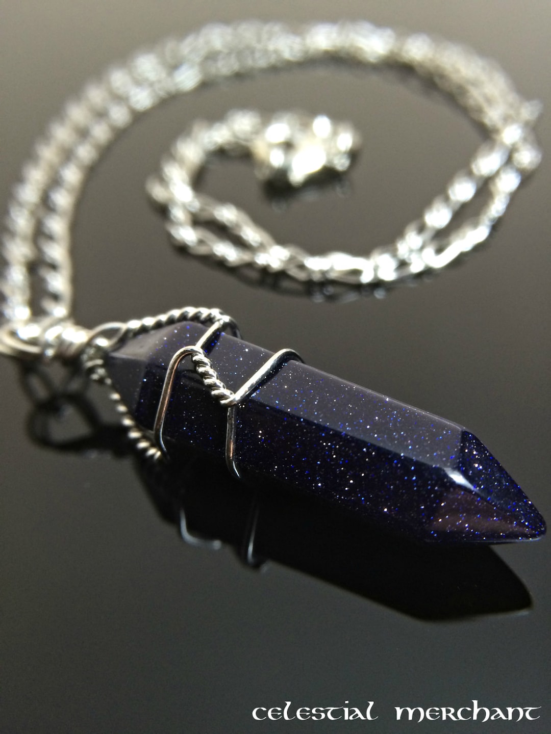 【U LAN】24SS★ [LAN ARCHIVE] Blue Needle Stone Necklace FL-N240-Gw.jpg?crop=center&
