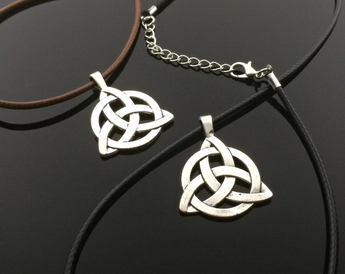 Celtic Knot Necklace Silver Celtic Knot Irish Jewelry Celtic Etsy
