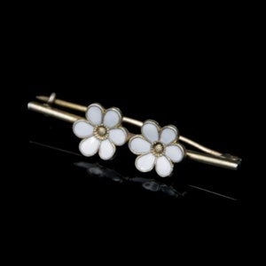 A. Dragsted, Copenhagen Dänemark Sterling Silber Emaille Blumen Brosche c. 1950er Jahre