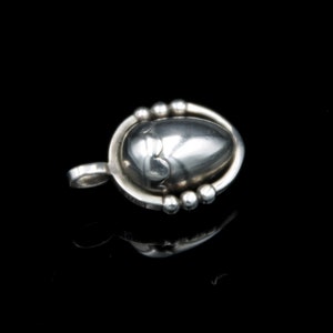 Georg Jensen Acorn Sterling Silver Pendant GJ Denmark 1988 Vintage Pendant