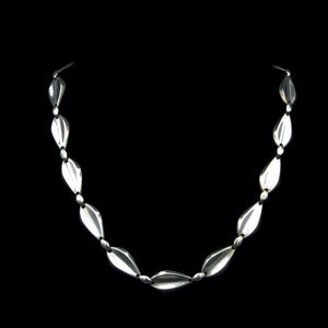 Vintage Hermann Siersbøl Solid Silver Necklace. Denmark c. 1960s