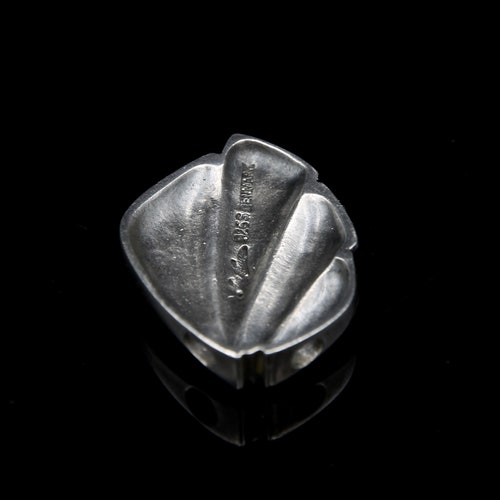 Vintage Hans Hansen HaH Modernist Sterling Silver Petal shops Pendant