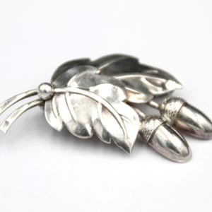Hermann Siersbol Brooch, 925 Sterling Silver, Denmark, Vintage Floral Design