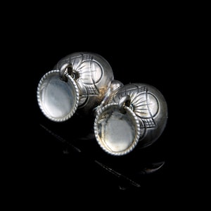 Vintage Sylvsmidja Norwegian Silver Bunad Solje Pin Brooch Mid Century