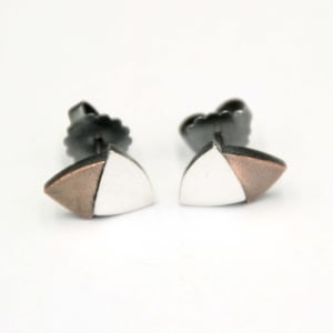 Johan Torp Sterling Silver Stud Earrings Scandinavian Jewelry