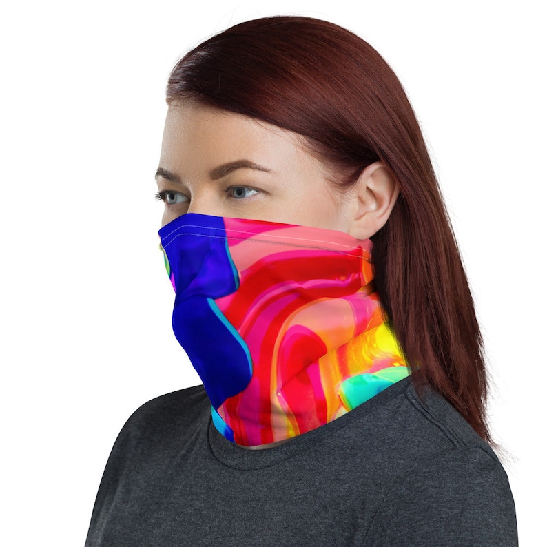 Neck Gaiter colorful design Etsy