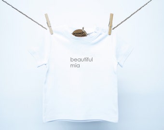 wenig Bib personalisierte T-shirt - solo. Unisex Kleidung für Babys und Kleinkinder