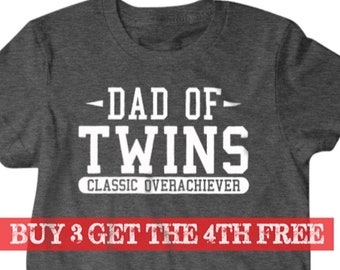 Twins T-shirt, Dad of twins Funny T shirt, surprise pregnancy gift for dad, Funny T Shirts for Men, T Shirts for Husband, Gifts for Dad 9