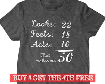 funny turning 50 t shirts