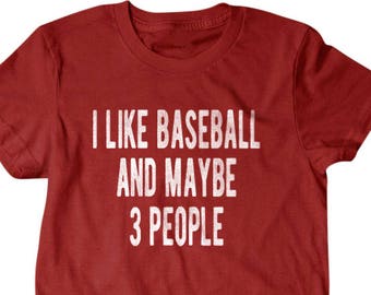 Camiseta de béisbol, Regalo de béisbol, Camisetas divertidas para gente divertida 349