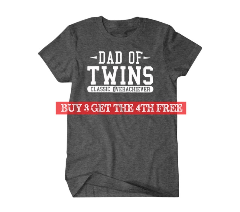 Twins T-shirt, Dad of twins Funny T shirt, surprise pregnancy gift for dad, Funny T Shirts for Men, T Shirts for Husband, Gifts for Dad 9 image 1