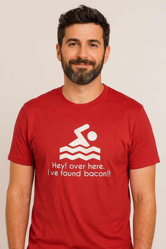 Funny Bacon Shirt – “I Found Bacon” Tee | Bacon Lover Gift | Hilarious Food T-Shirt for Him or Her | Gift for Dad, Boyfriend, or Husband