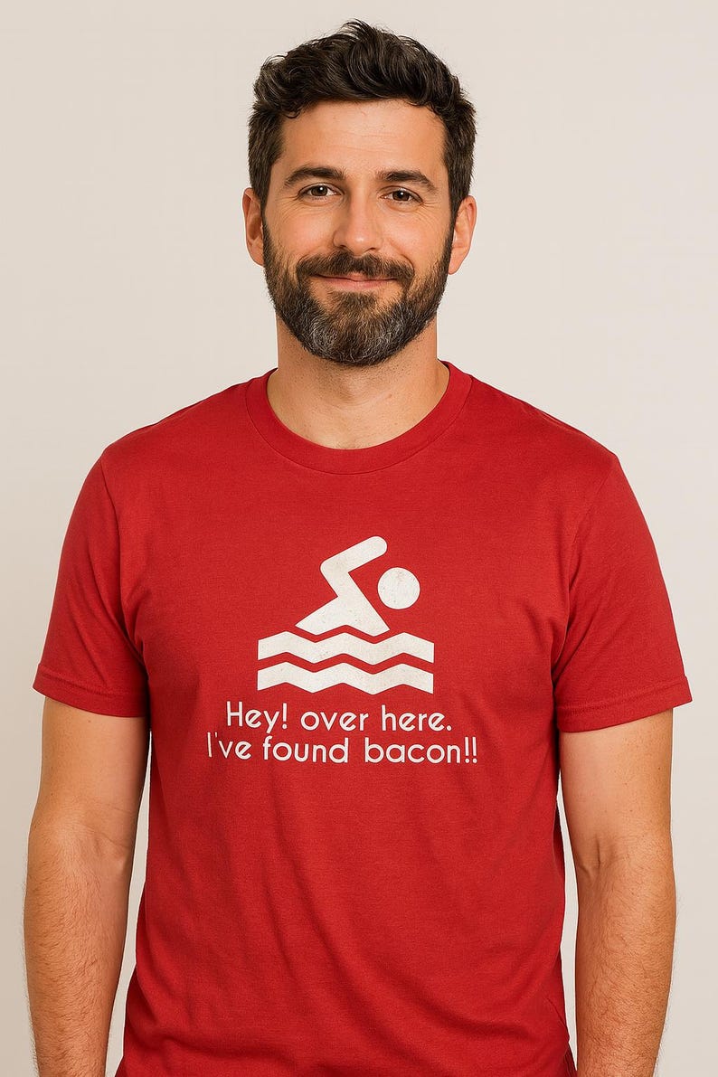 Funny Bacon Shirt – “I Found Bacon” Tee | Bacon Lover Gift | Hilarious Food T-Shirt for Him or Her | Gift for Dad, Boyfriend, or Husband image 1