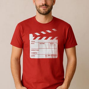 Action Director Shirt | Clapperboard Movie T-Shirt | Funny Film Lover Tee | Gift for Husband, Boyfriend, or Dad | Hilarious Movie Shirt