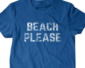 Camiseta "Playa, por favor", camiseta divertida de surf, camiseta divertida, regalos para papá, camisa, novio, esposo 320