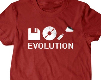 Camiseta Evolución, Evolución del almacenamiento de datos, Camiseta divertida, regalos para papá, camisa, novio, esposo 462