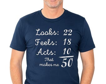 50th Birthday Shirt | Funny Turning 50 T-Shirt for Men & Women | Hilarious Milestone Birthday Gift | Unisex 50 Years Old Party Tee