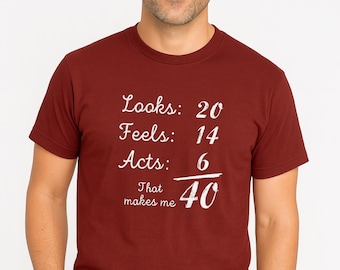 40th Birthday Shirt | Funny 40 Years Old T-Shirt for Men | Gift for Husband, Boyfriend, or Dad | Hilarious Milestone Birthday Tee