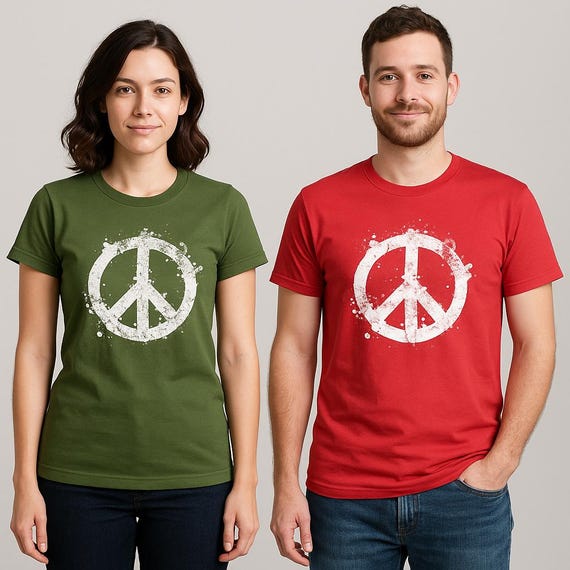 Peace Sign Shirt – Retro Hippie Tee for Men & Women, Vintage 70s Graphic T-Shirt, Festival Boho Gift