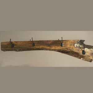 Wood Coat Rack | Rustic Coat Rack | Entryway Coat Hooks | Wall Mount Coat Rack | Wall Coat Rack | Hat Rack | Hooks for Mudroom | Wood Slab