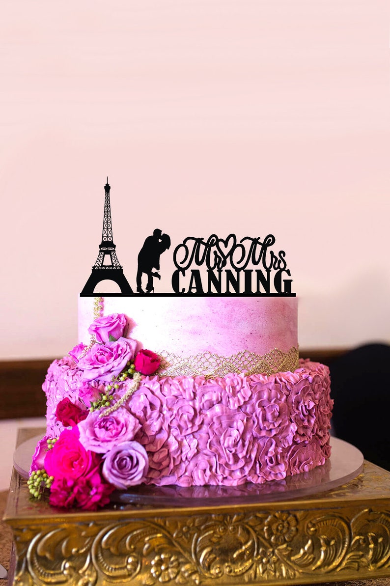 Custom Last Name Wedding Cake Topper Personalized Acrylic Etsy