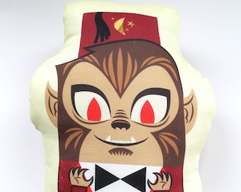 Wolf Boy Werewolf Monster Handmade Plush Pillow Doll! Monster Art!