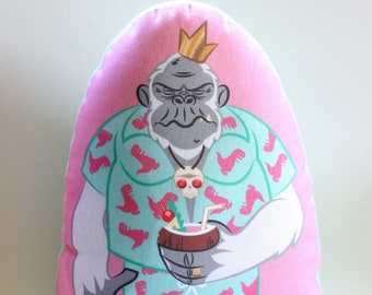 Grandpa Kong King Kong Inspired Handmade Plush Pillow Doll! Monster Art!