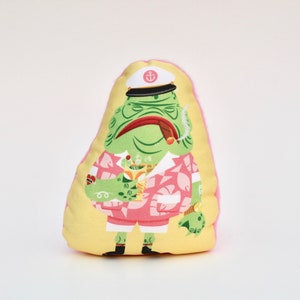 Grandpa Morty GillMan Creature from The Black Lagoon Handmade Plush Pillow Doll! Monster Art!