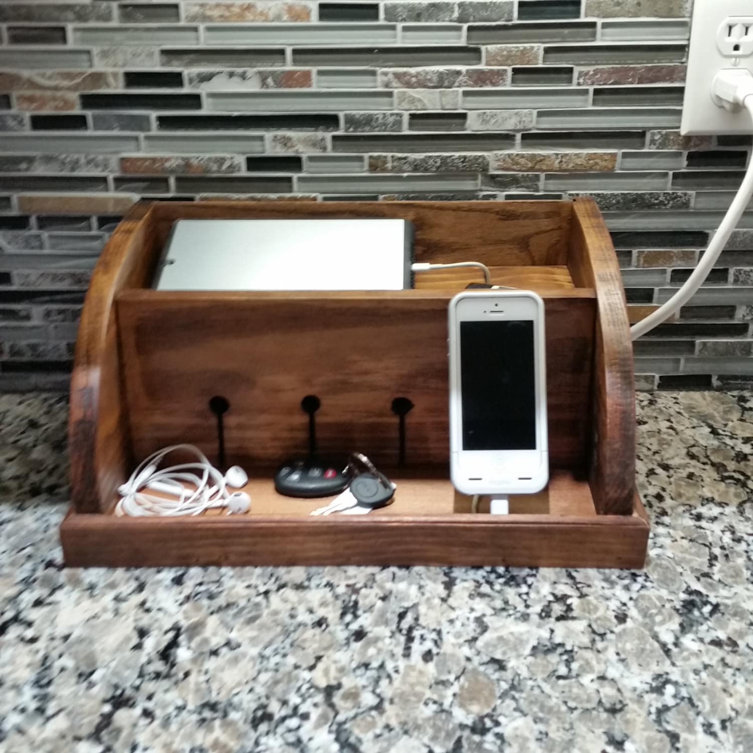 Rustic Docking Station Etsy