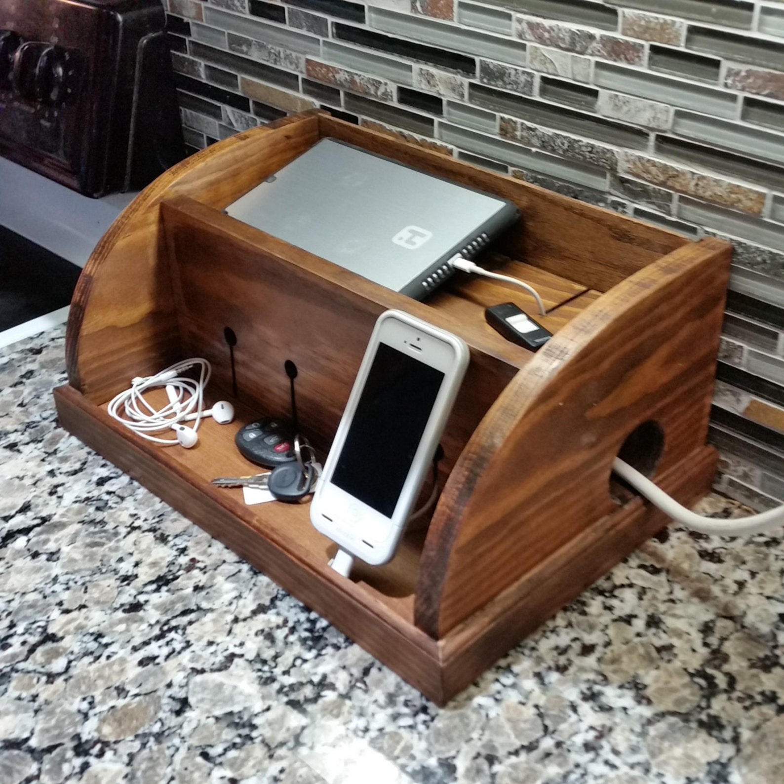 Rustic Docking Station Etsy