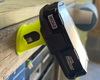 Ryobi 18V ONE+ Battery Holder Wall Mount, Cordless Tool Battery Organizer, Garage Workshop Storage Rack, 3D Printed