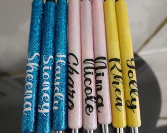 Personalized Glitter Gel Pen, Custom Resin Pen, Gift set for everyone