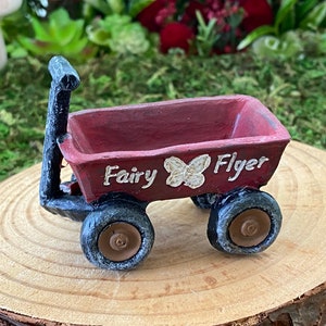 Miniature Wagon ~ Fairy Flyer ~ Fairy Garden ~ Fairy House ~ Miniature Garden ~ Gnome Garden ~ Gift ~ Dollhouse ~ Diorama ~ Garden Decor