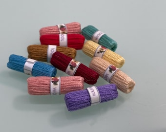 Dollhouse Miniature Yarn Skeins ~ Crafting ~ 1:12th Scale ~ Yarn ~ Accessories ~ Diorama ~ Crochet ~ Knitting ~ Book Nook ~ Vignette