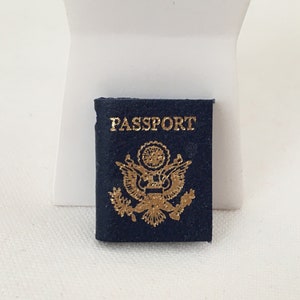Dollhouse Miniature Passport ~ Document ~ Travel ~ Airport ~ Luggage ~ Identification ~ ID ~ 1:12 Scale ~ Fairy Garden ~ Diorama ~ Room Box