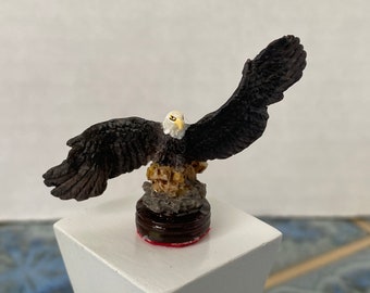 Dollhouse Miniature Eagle Statue ~ Bird ~ Hawk ~ Curio Cabinet ~ 1:12th Scale ~ Accessory ~ Figurine ~ Diorama ~ Room Box ~ Vignette