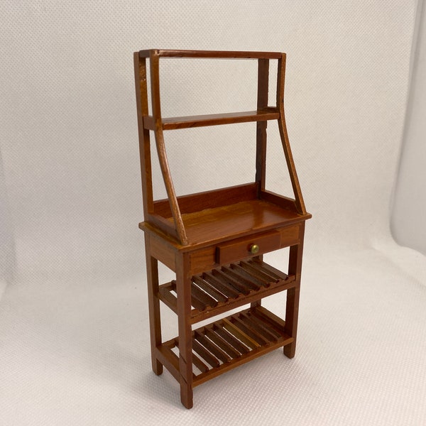 Dollhouse Miniature Wine Rack ~ Bar ~ Dining Room ~ Bakers Rack ~ Wine Bottles ~ Kitchen ~ 1:12 Scale ~ Accessory ~ Diorama ~ Vignette