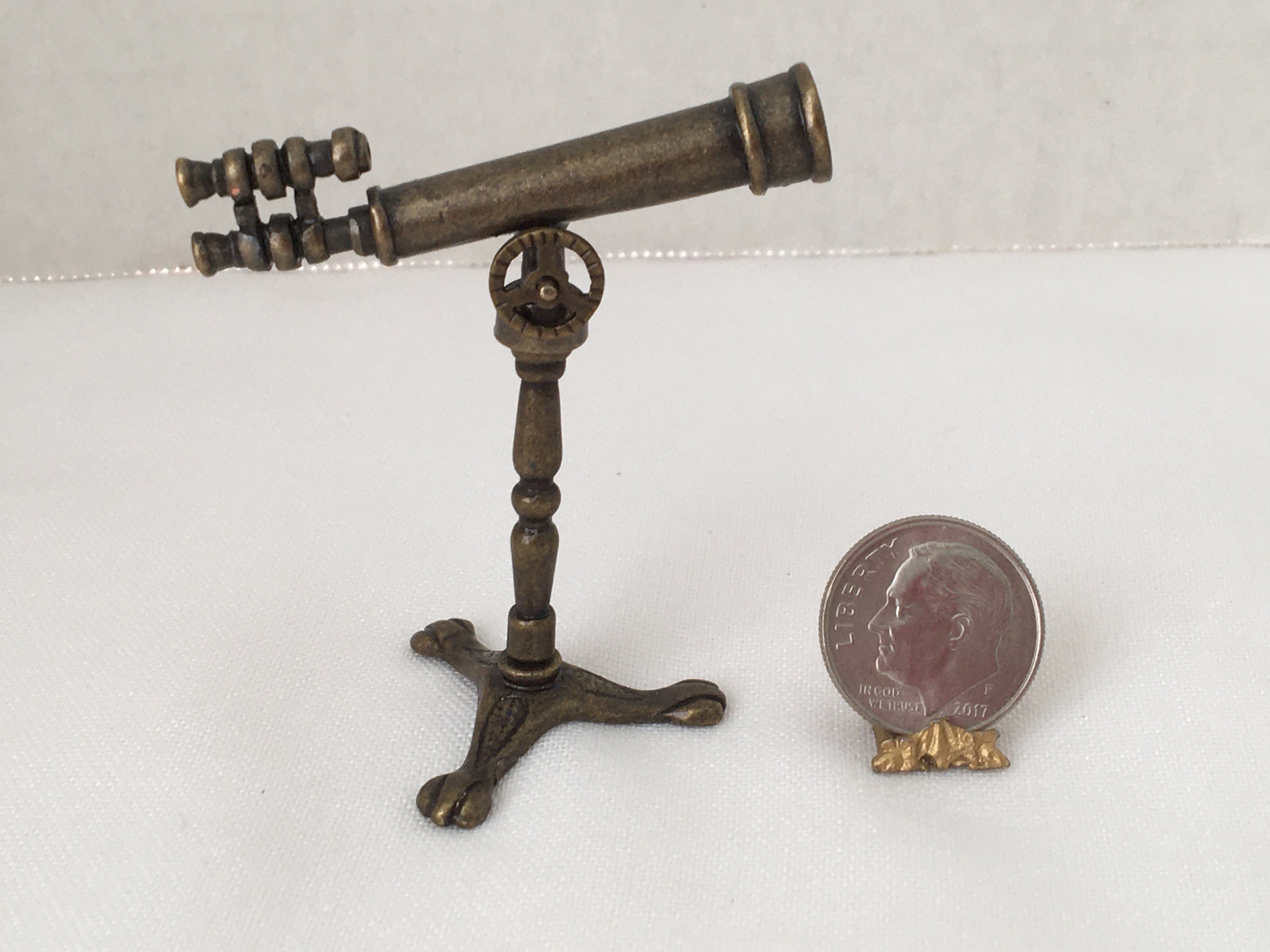 Dollhouse Miniature Telescope Star Gazing Magnifier Etsy
