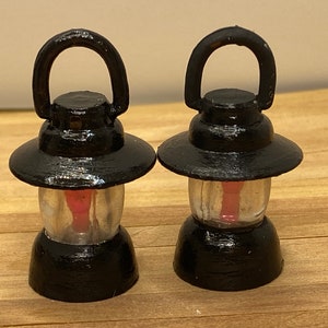 Dollhouse Miniature Lanterns ~ Non Electric ~ 1:12 Scale ~ Lighting ~ Light ~ Hanging Lantern ~ Barn ~ Diorama ~ Accessory ~ Room Box