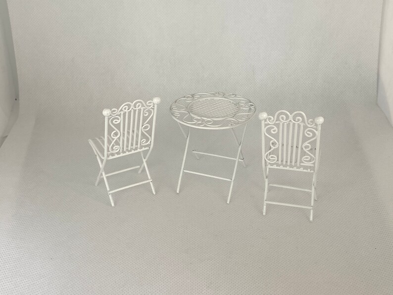 Dollhouse Miniature Patio Furniture Wire Furniture Table & Etsy