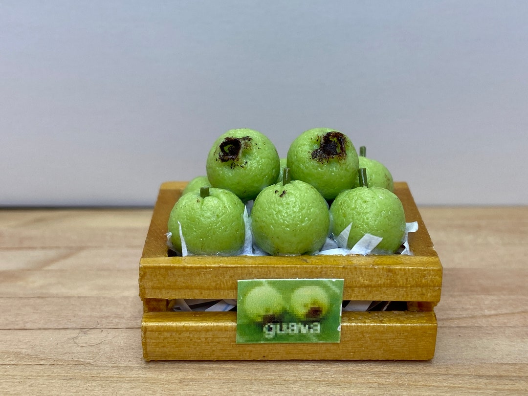 Mini Guva Dollhouse Miniature Guava ~ Crate of Guava's ~ Fruit ~ Food ~ Grocery ...