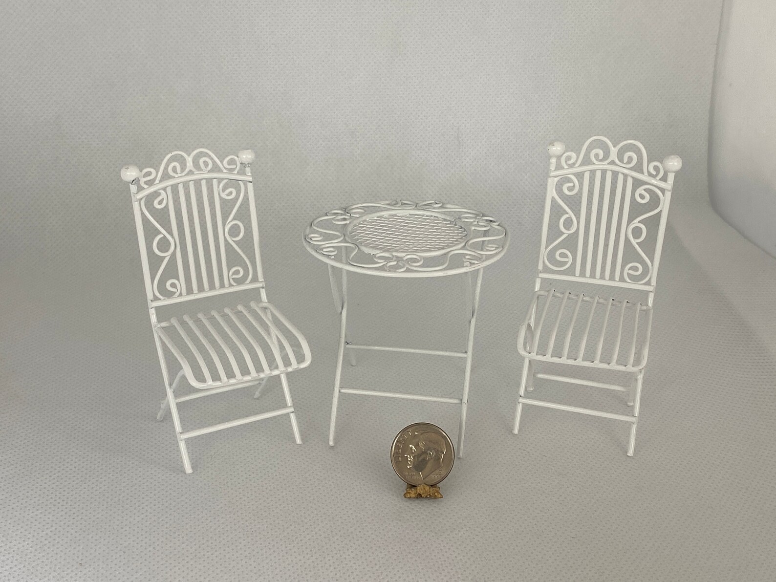 Dollhouse Miniature Patio Furniture Wire Furniture Table & Etsy