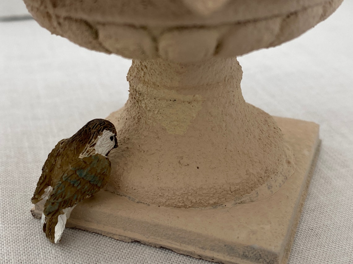Dollhouse Miniature Birdbath Angel Fountain Garden Etsy